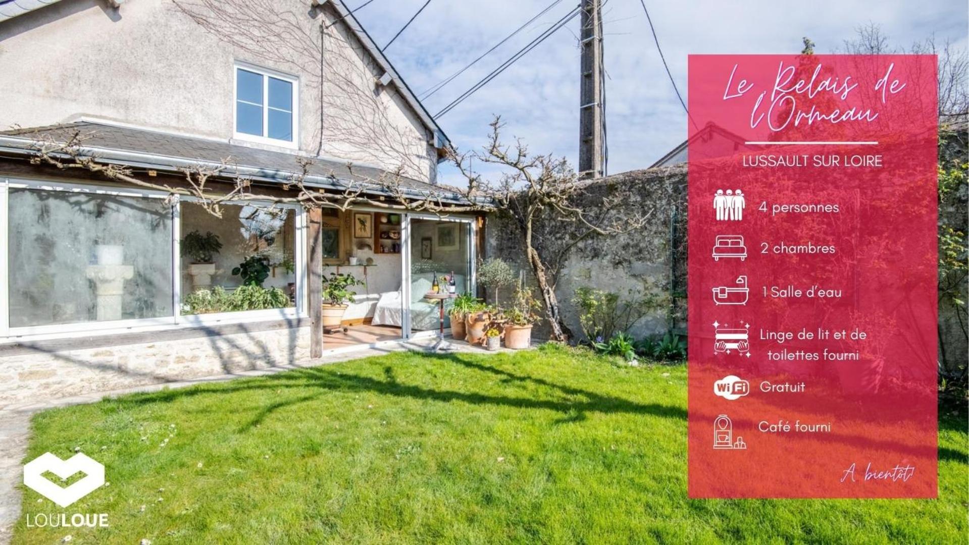 Le Relais De L'Ormeau - Charmant Gite Pour 4 Pers. Lussault-sur-Loire 外观 照片